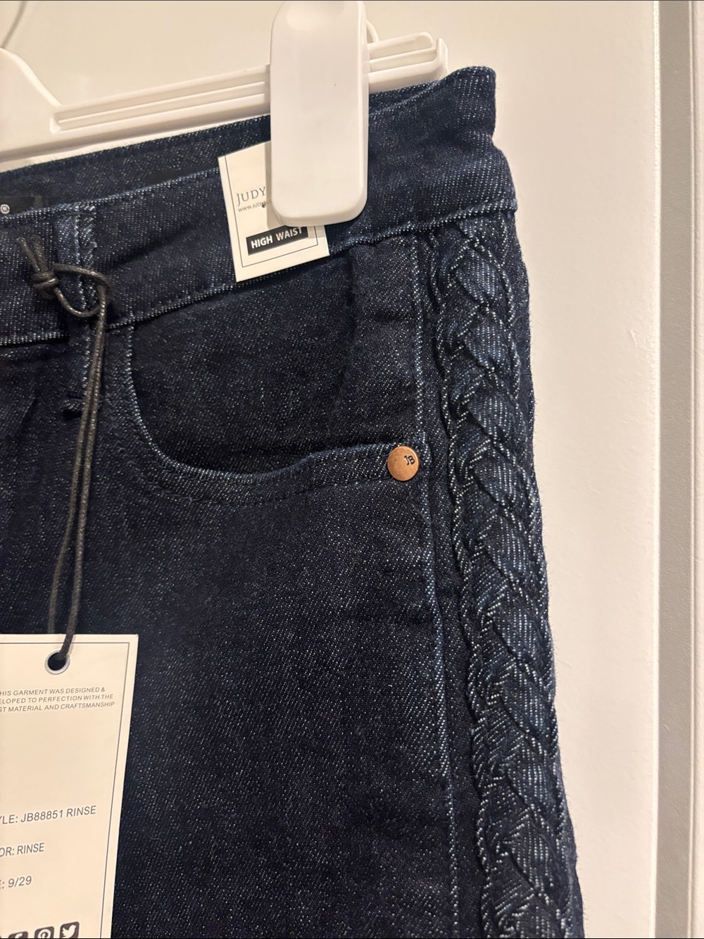 Judy Blue High Waist Wide Leg Cropped Jeans 9/29 - Picture 4 of 8